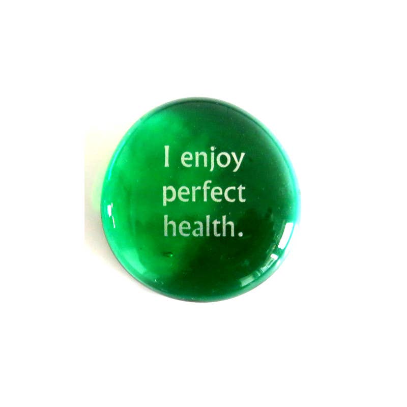 Lifeforce Glass, Inc. - Wholesale Keepsake Coin/Token - Words of Affirmation Glass Stone Assortment With Display. 13