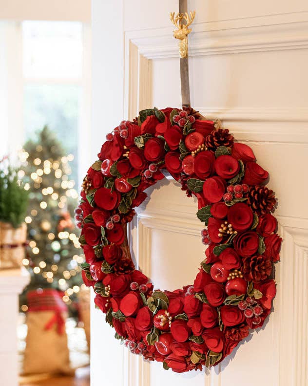 Dibor – wholesale Wreath – Extra Large Luxury Red Roses Wreath 42cm3