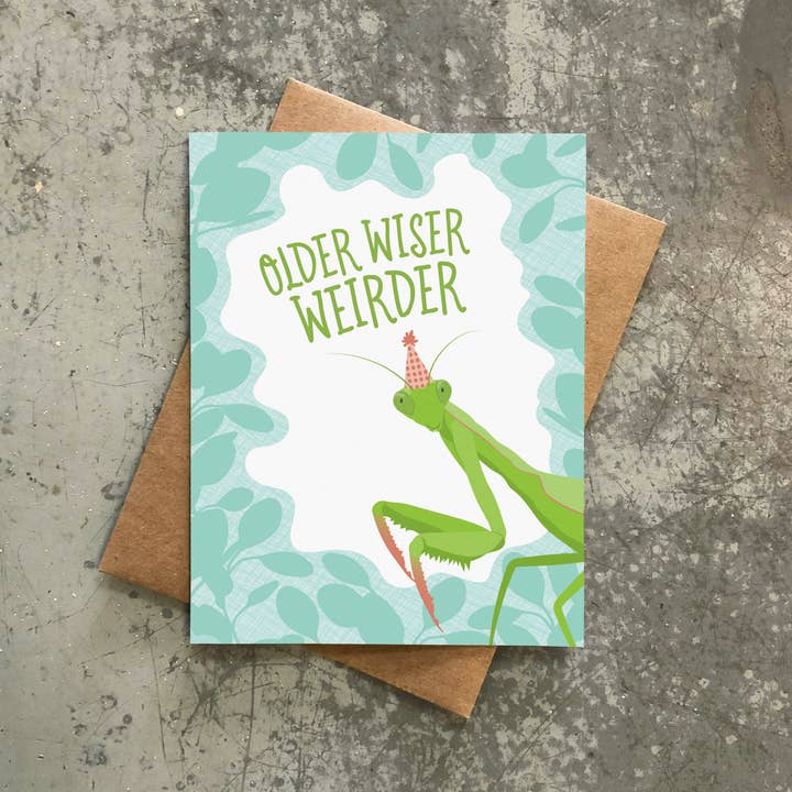 Modern Printed Matter - Wholesale Birthday Card - Older Wiser Weirder Birthday Card1