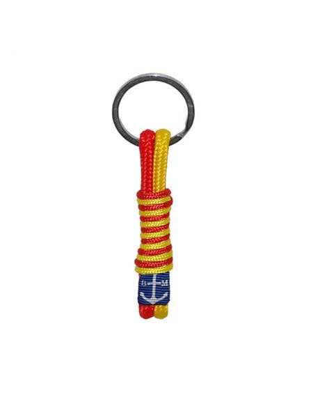 Porte-clés Bran Marion Rouge et Jaune Corde fait à la main pour la vente par Bran Marion