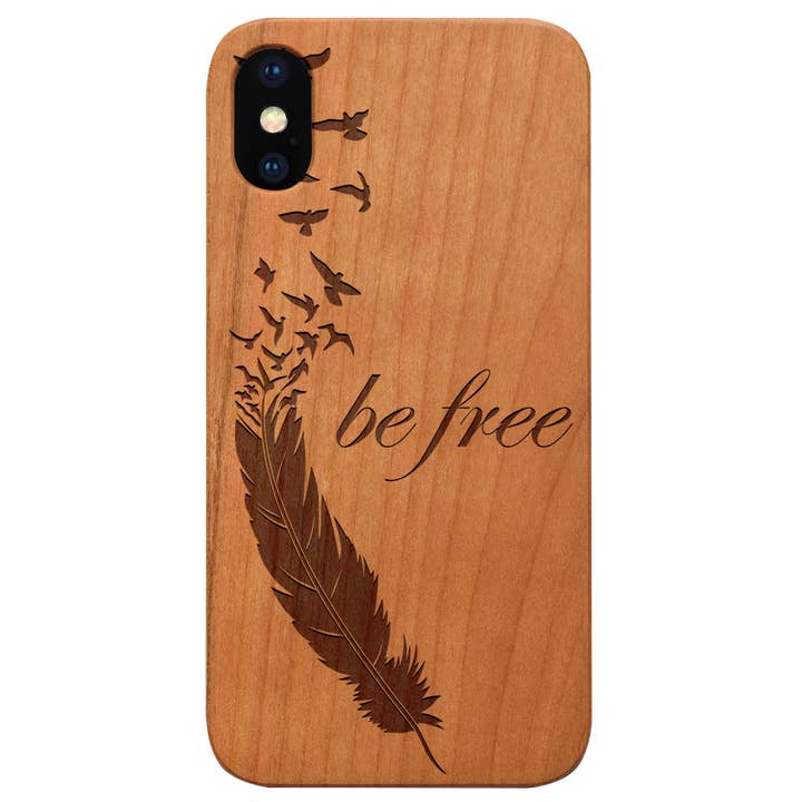 Cherry Wood - Be Free 1 - Engraved for wholesale by OTTO CASE