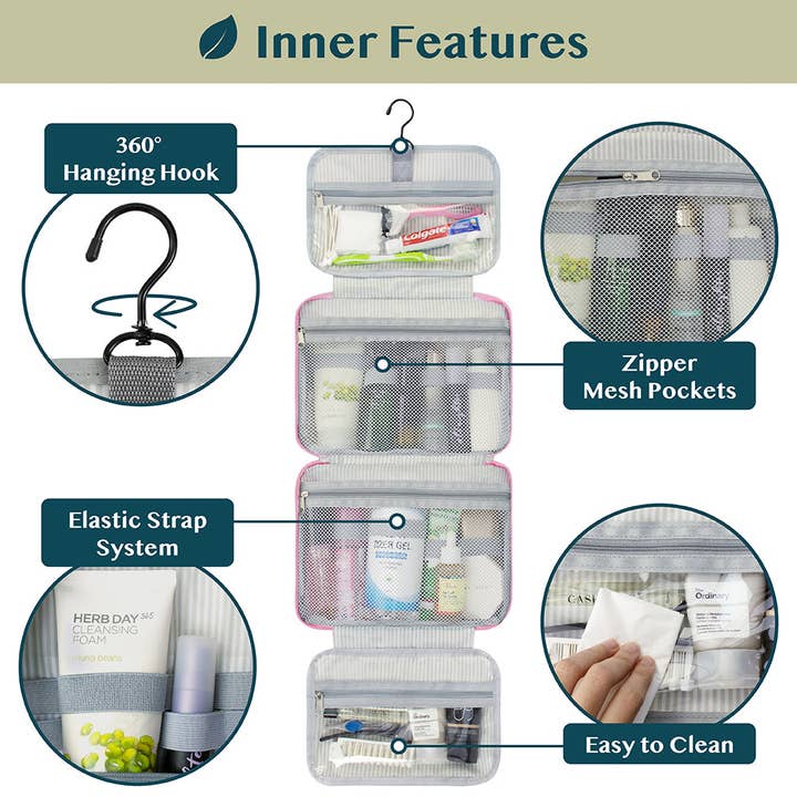 Pavilia - Wholesale Toiletry Bag - Women's - Modern Hanging Toiletry Organizer Bag13