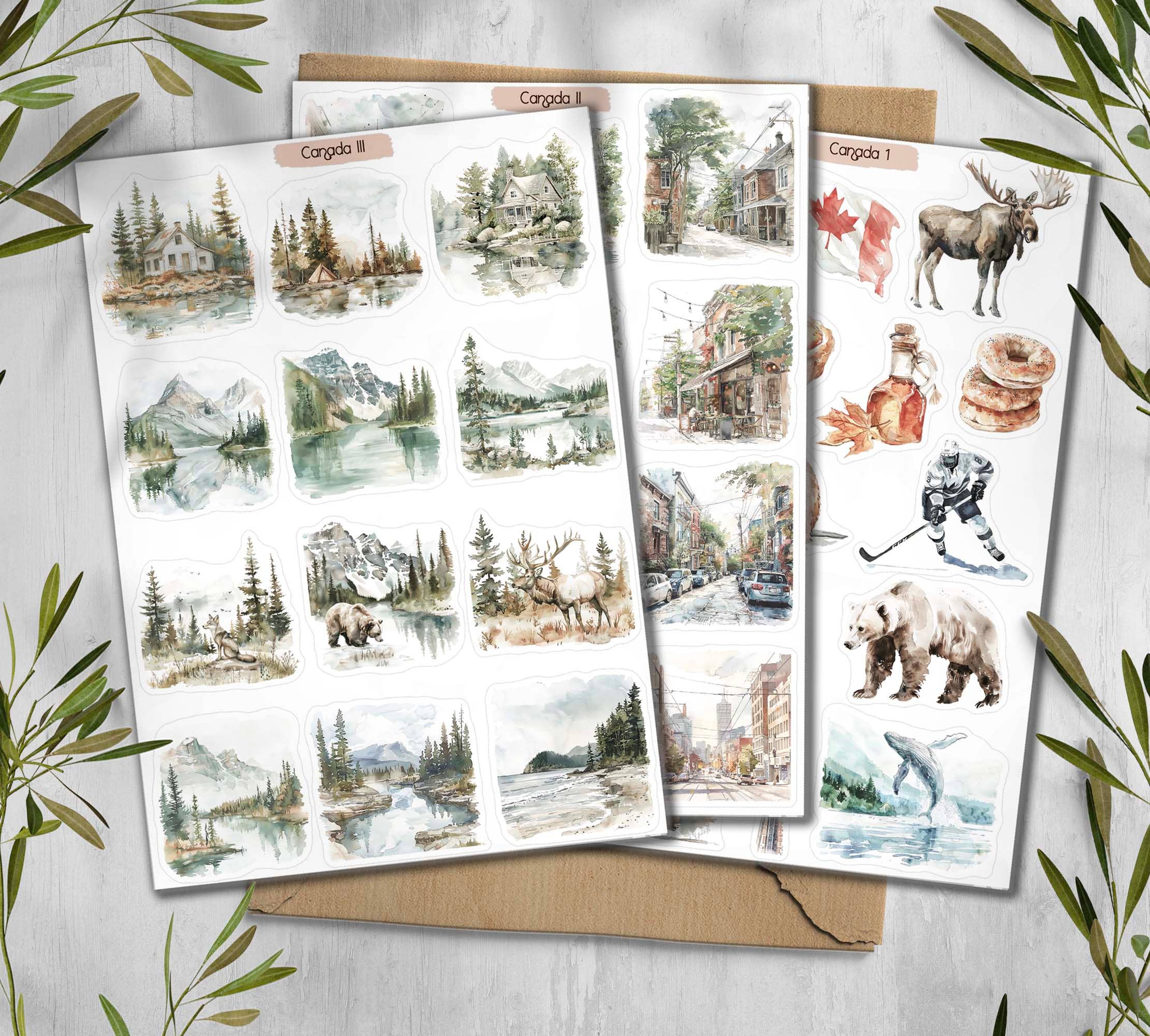 DailyStickersUK - Wholesale Sticker - Canada Sticker Sheet. Travel Sticker3