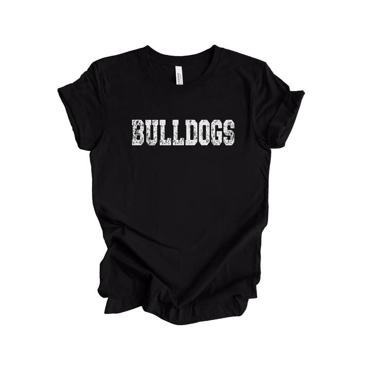 Fan Gear Central - Wholesale Screen Printed T-Shirt - Women's - Bulldogs School Mascot Graphic T-Shirt