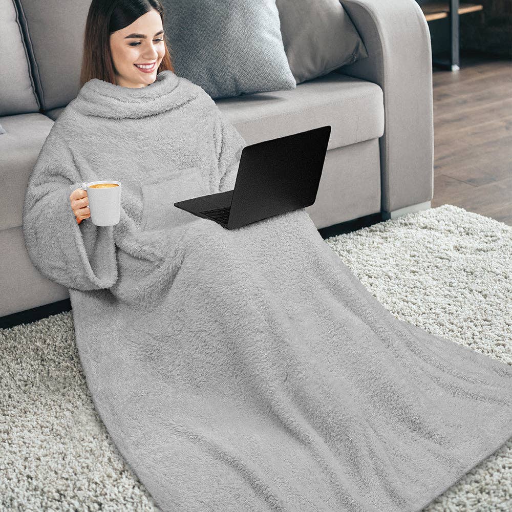 Pavilia - Wholesale Throw Blanket - Sherpa Fluffy Blanket with Sleeves21