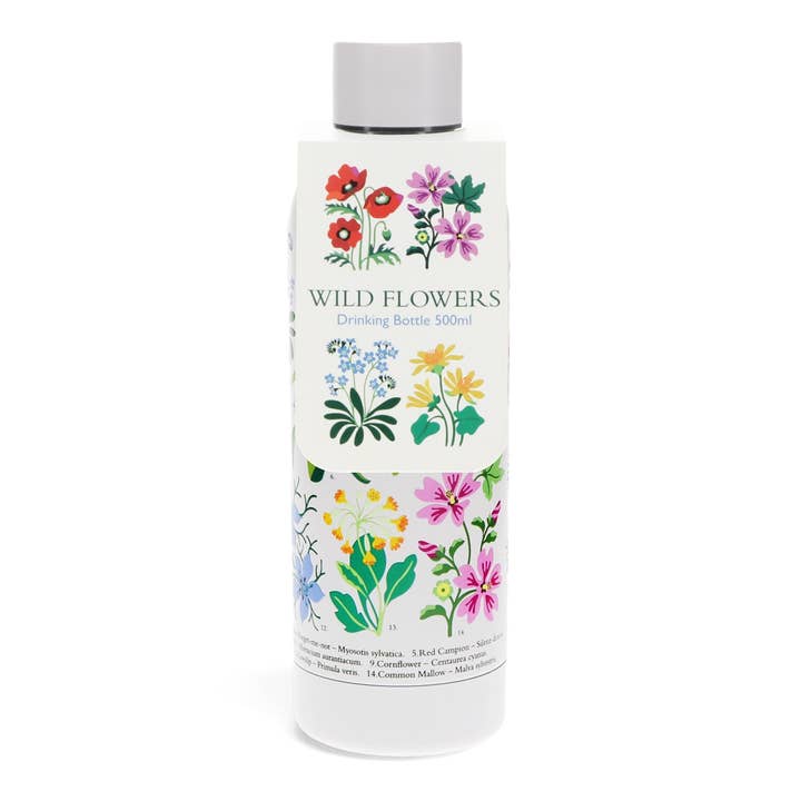 Rex B2B - UK – wholesale Water bottle – Stainless Steel Drinks Bottle 500ml - Wild Flowers1