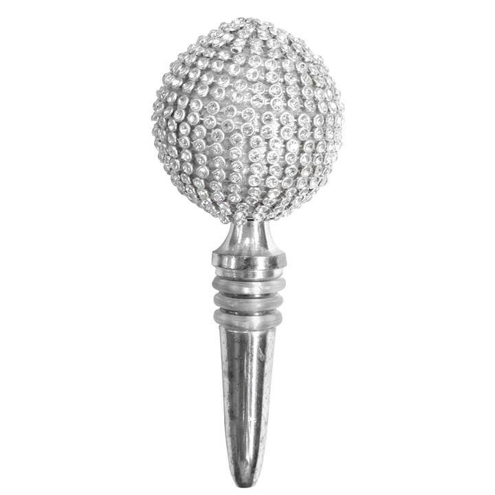 Silver Beaded Round Bottle Stopper for wholesale by Vatican Homes