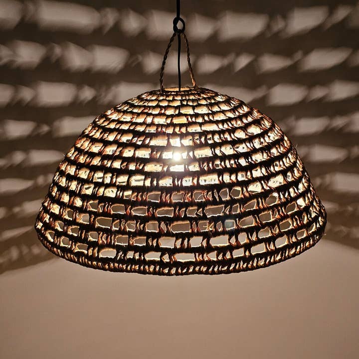 Marockansk taklampa i halm, strålampskärm för wholesale av Moroccan Natural bazaar