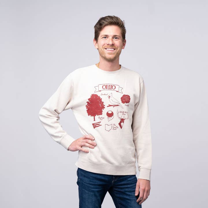 Jupmode - Wholesale Graphic Sweatshirt - Unisex - State of Ohio Symbols Sweatshirt