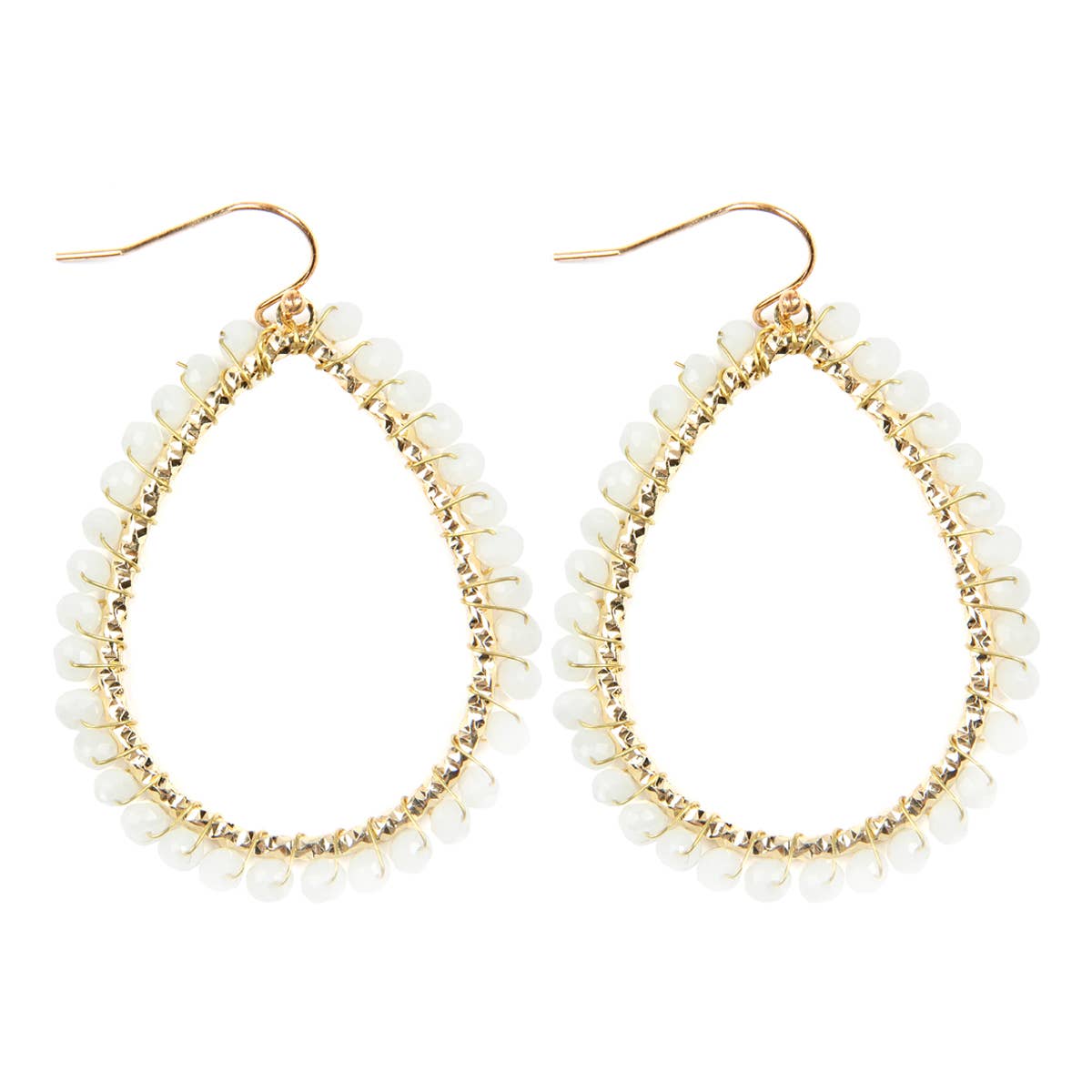 MYS Wholesale Inc - Wholesale Dangle Earrings - Wire Teardrop Glass Beads Hook Earrings11