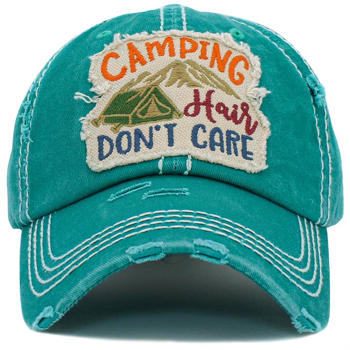 Your Fashion Wholesale - Wholesale Baseball Cap - Women's - Camping Hair Don't Care Hat