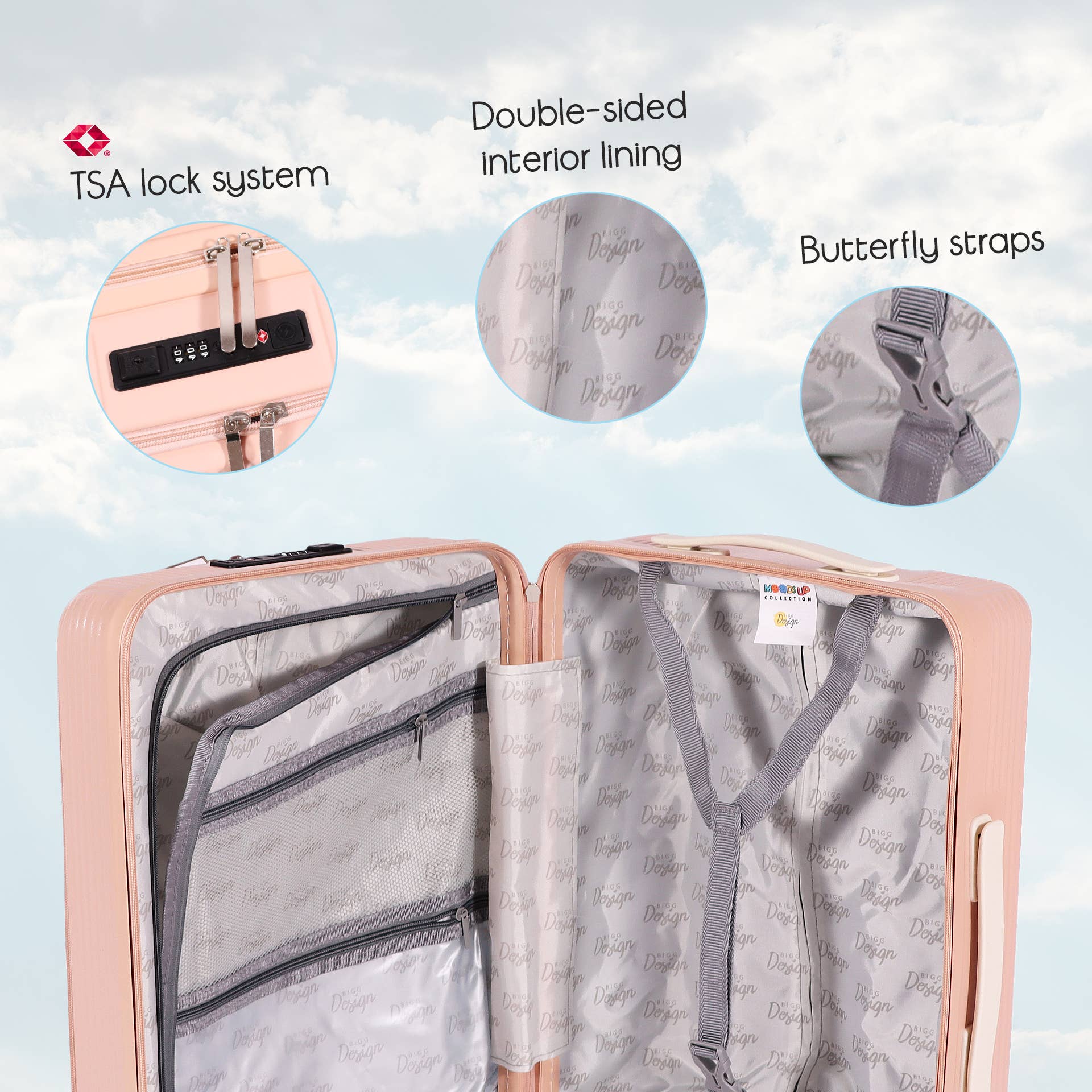 Biggbrands - Wholesale Luggage - Biggdesign Moods Up Luggage With Cup Holder And USB Port4