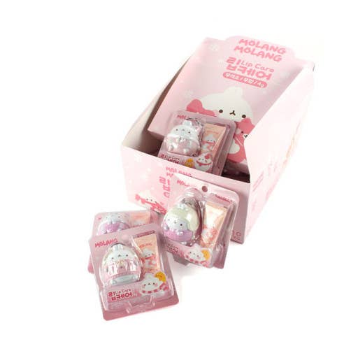K-Wonderland - Wholesale Lip Balm - Molang Lip Care Lip Balm Gift Set with Figure Keyring7