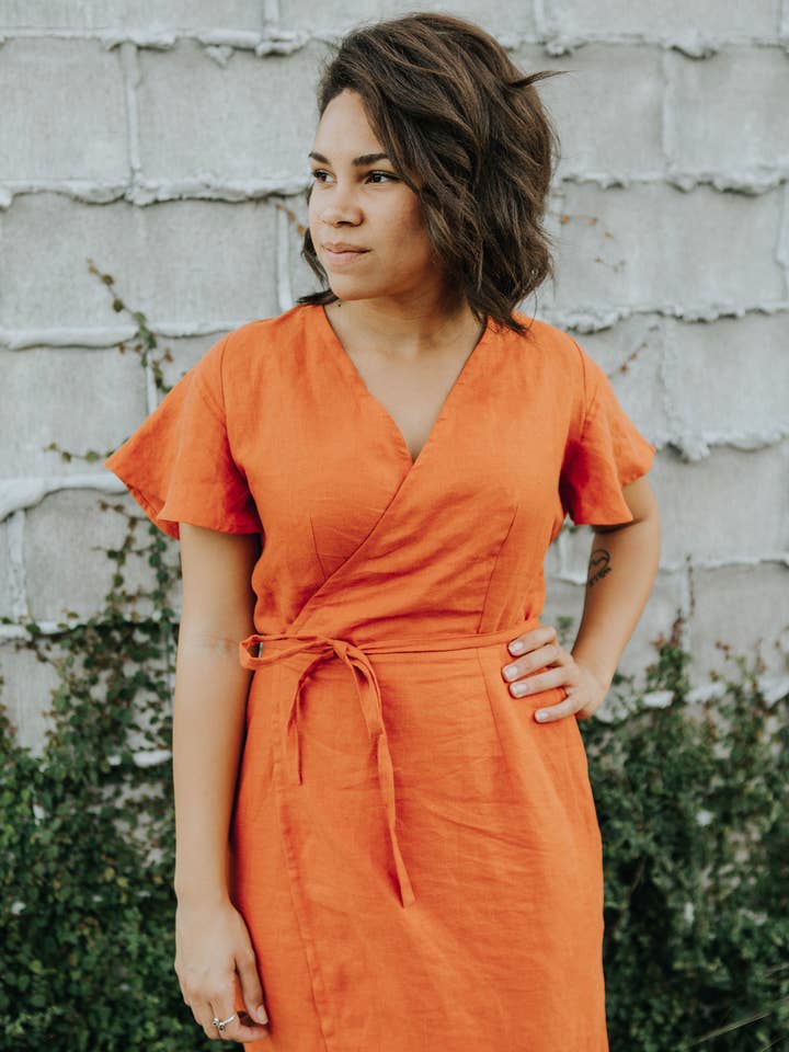 Sew To Grow - Wholesale Dress – Women's - CharliAnne Wrap Dress Sewing Pattern4