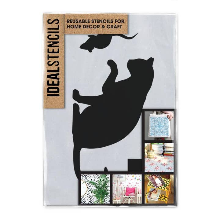 Ideal Stencils – wholesale Stencil/craft die – Cat & Mouse Stencil