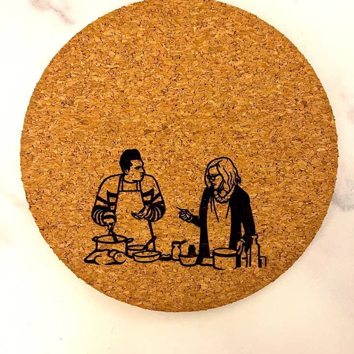 Fold in the Cheese Cork Trivet for wholesale by Buffalovely