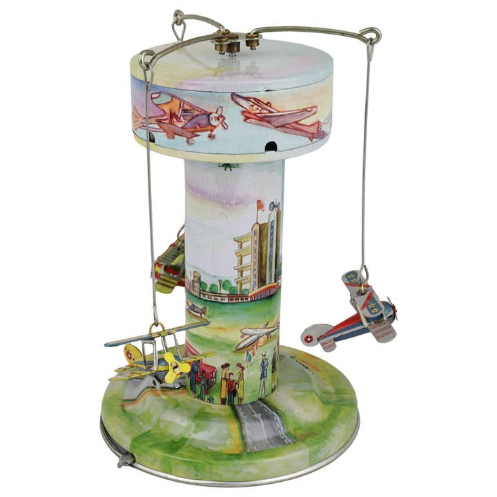 Tribal Trade GmbH - Wholesale Classic Toy - Kids - Tin toy carousel airplanes airport1