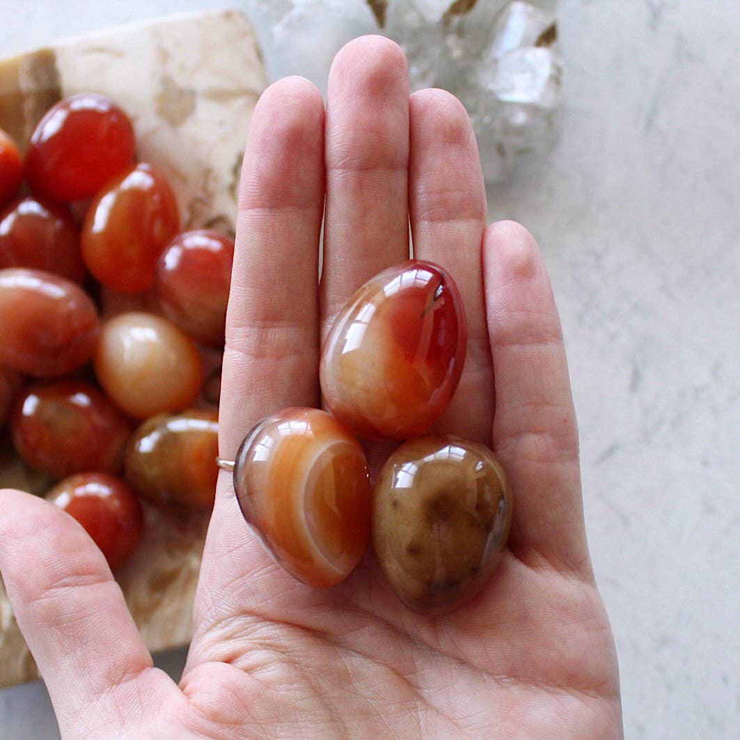 Pebble House - Wholesale Spiritual Stone/Crystal - Carnelian Mini Egg (Crystals & Stones)1