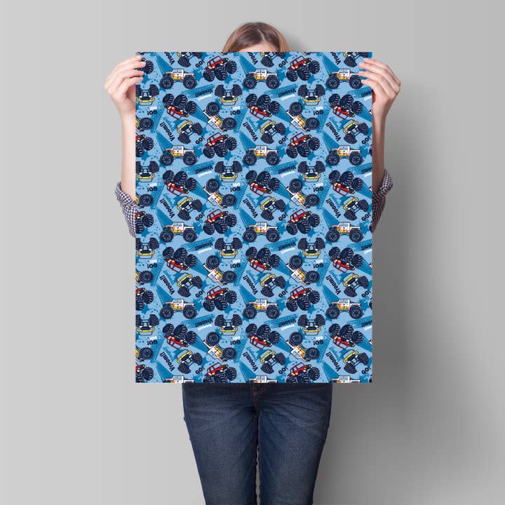 Stesha Wrapt - Vendita all'ingrosso Carta da regalo in fogli - Carta da regalo Monster Truck3