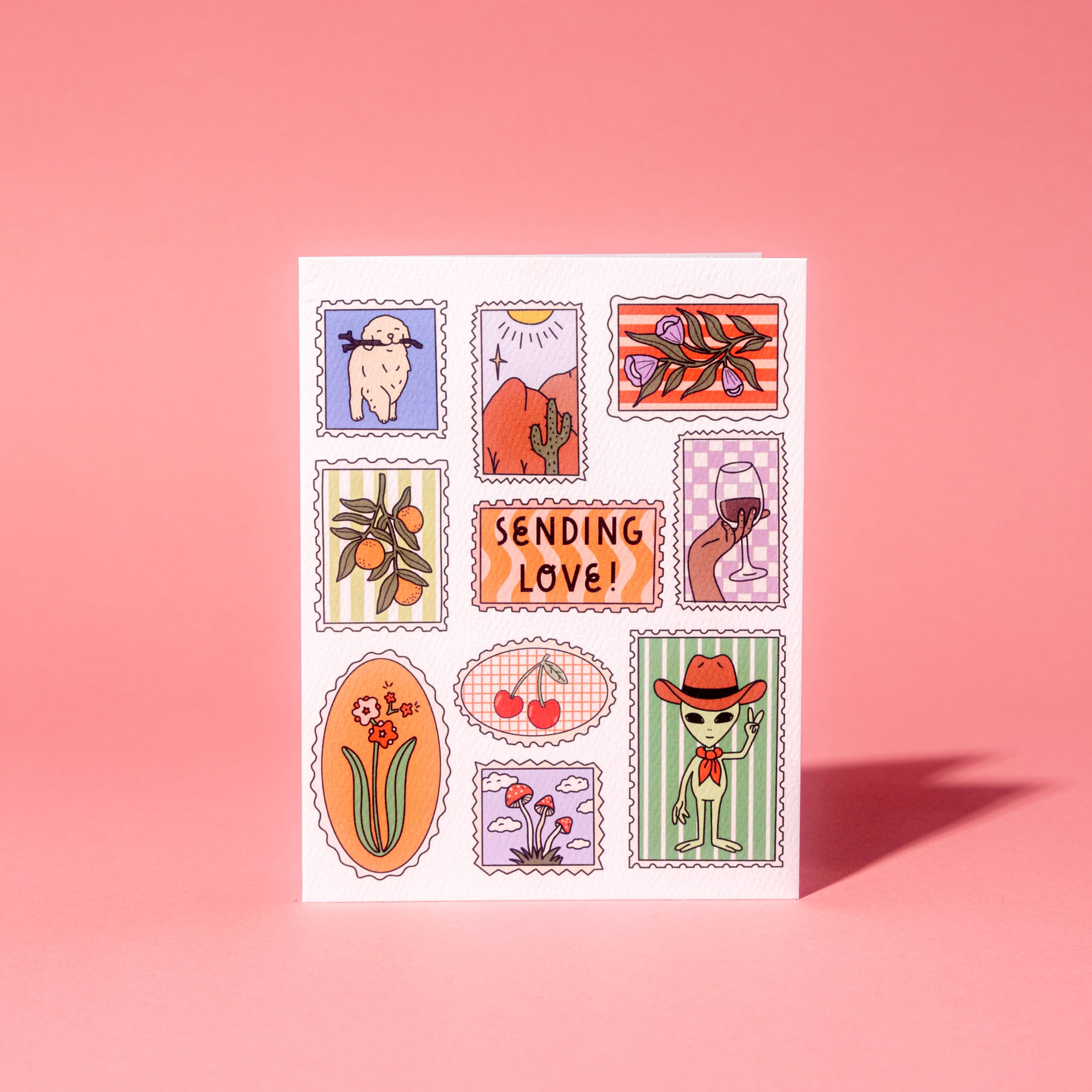 Illustrating Amy - Vente Cartes de déclaration d'amour - Petites Cartes Timbres d'Amour2