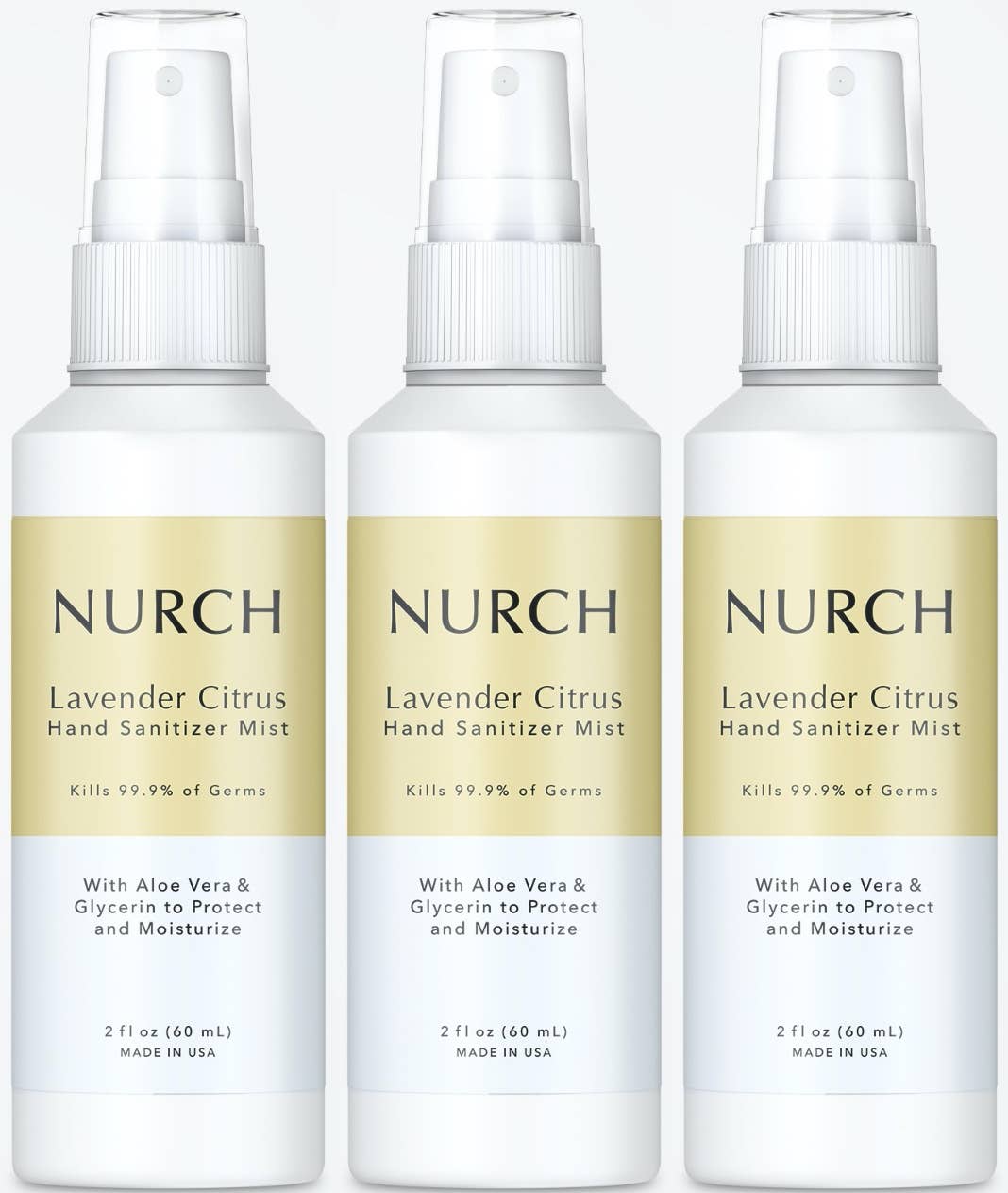 NURCH - Wholesale Desinfecterende handgel - NURCH Handdesinfecterend middel - Lavendel Citrus - 3 stuks0