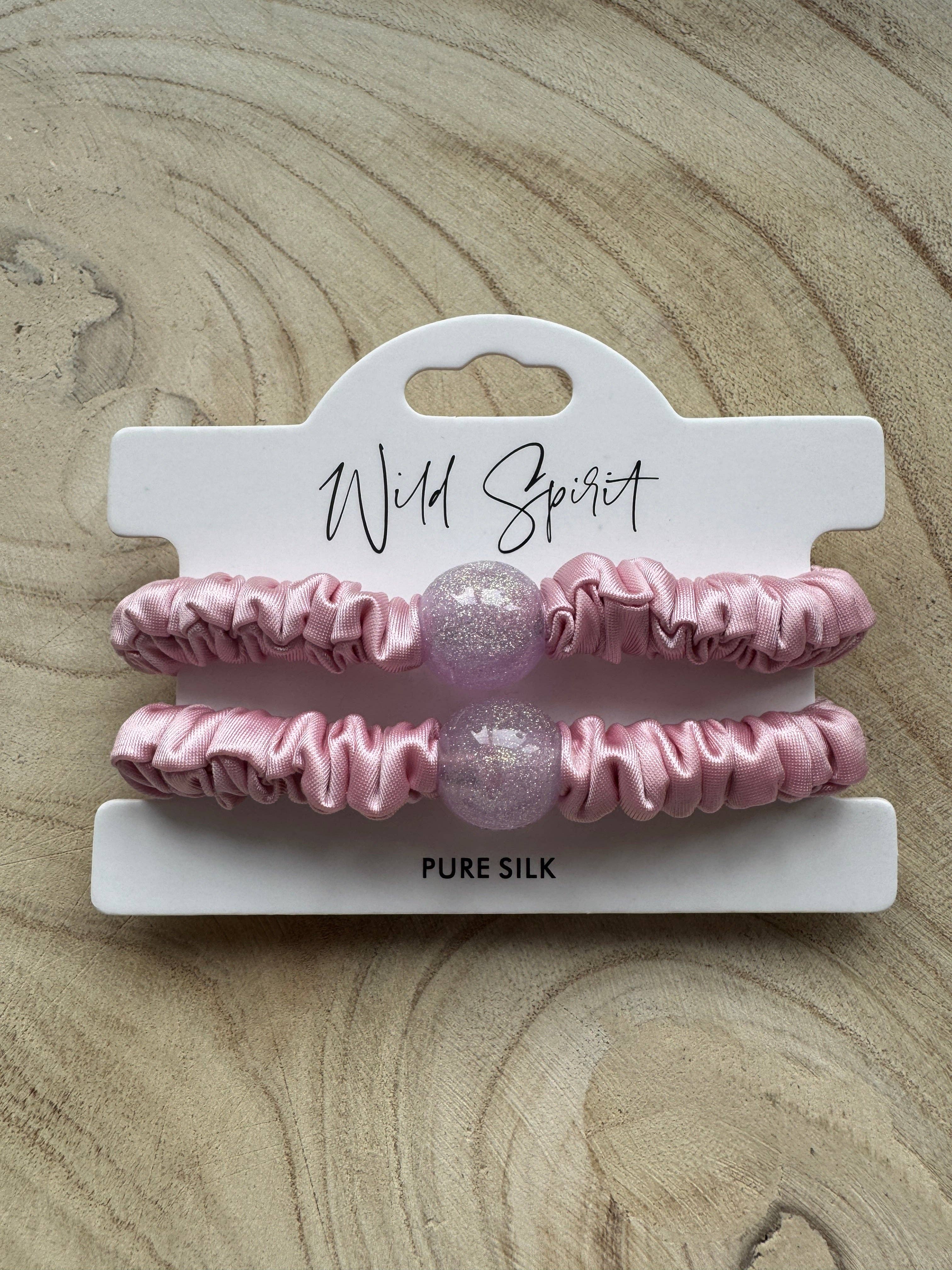Wild Spirit London – wholesale Hair tie – Pure Silk Hair Bobble Duo2