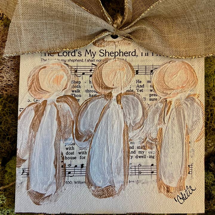 The Happy Butterfly - Wholesale Ornament - Christmas Ornament: 3 Angels, The Lord's My Shepherd