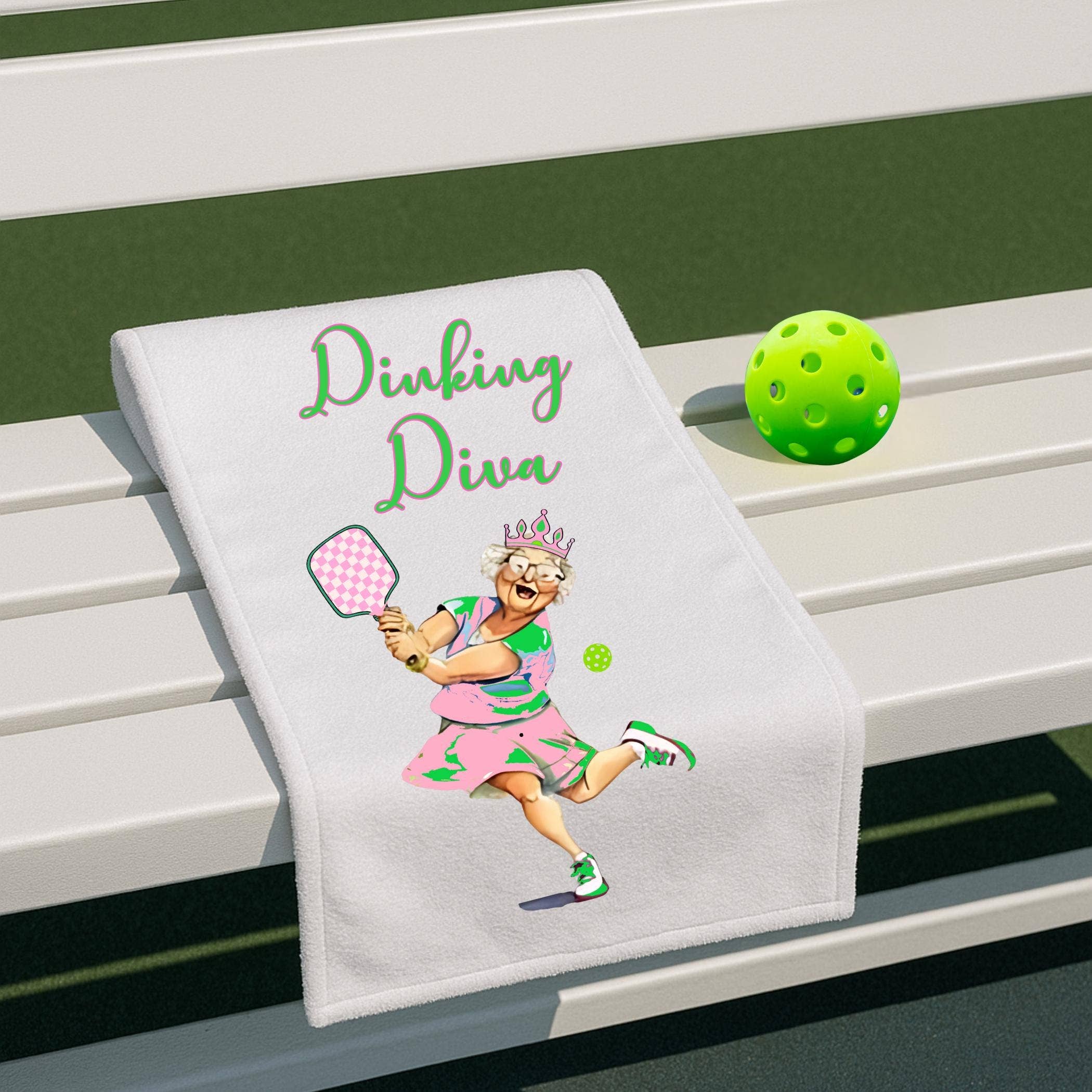 Cottage & Club - Wholesale Sports Towel - Dinking Diva Sports Towel Pickleball Queen Funny Athletic Towel, Pickleball Gift, Pickleball Team, Pickleball Gear1