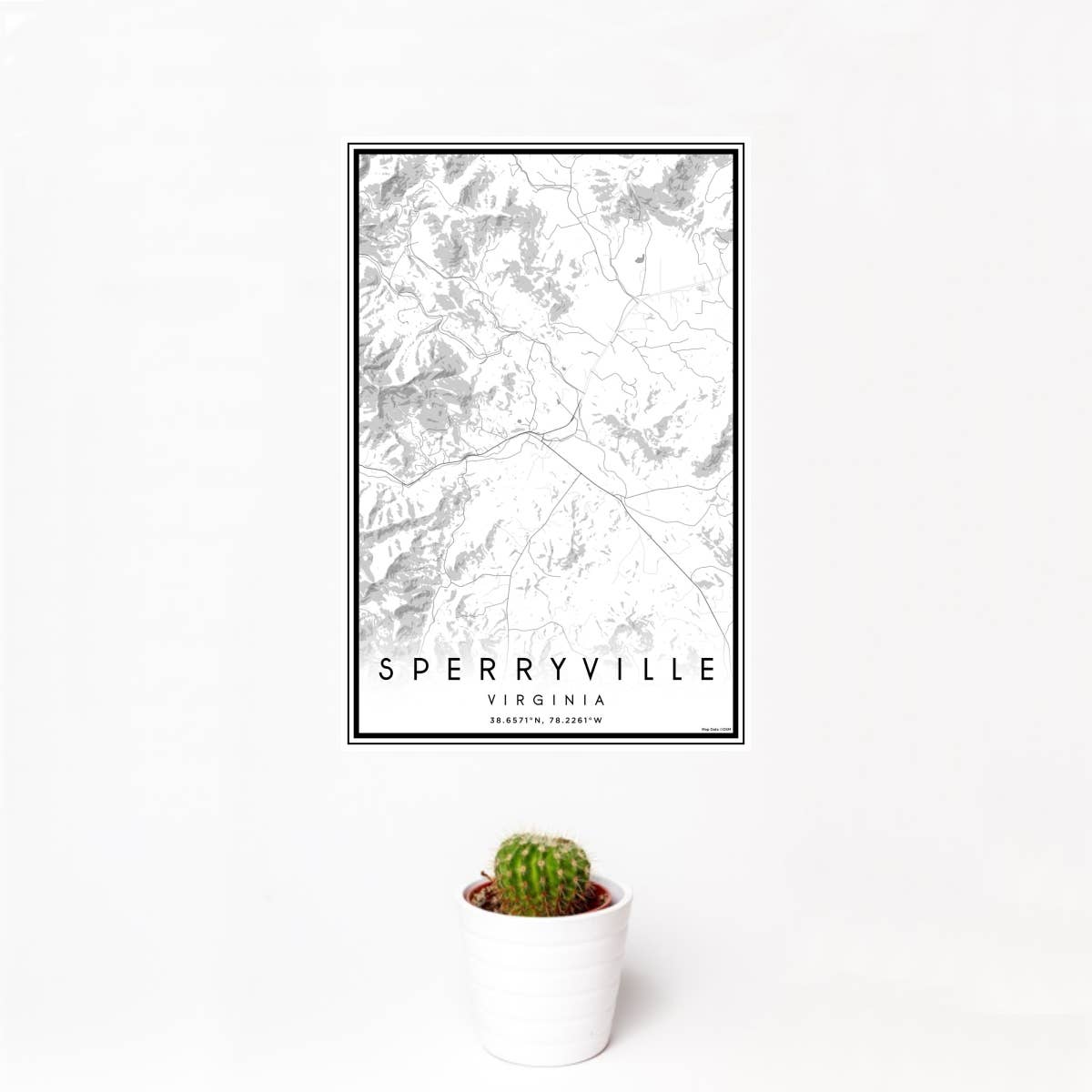JACE.design - Wholesale Art Print - Sperryville VA Map Print Classic0
