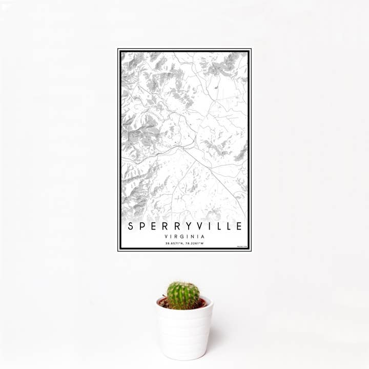 JACE.design - Wholesale Art Print - Sperryville VA Map Print Classic