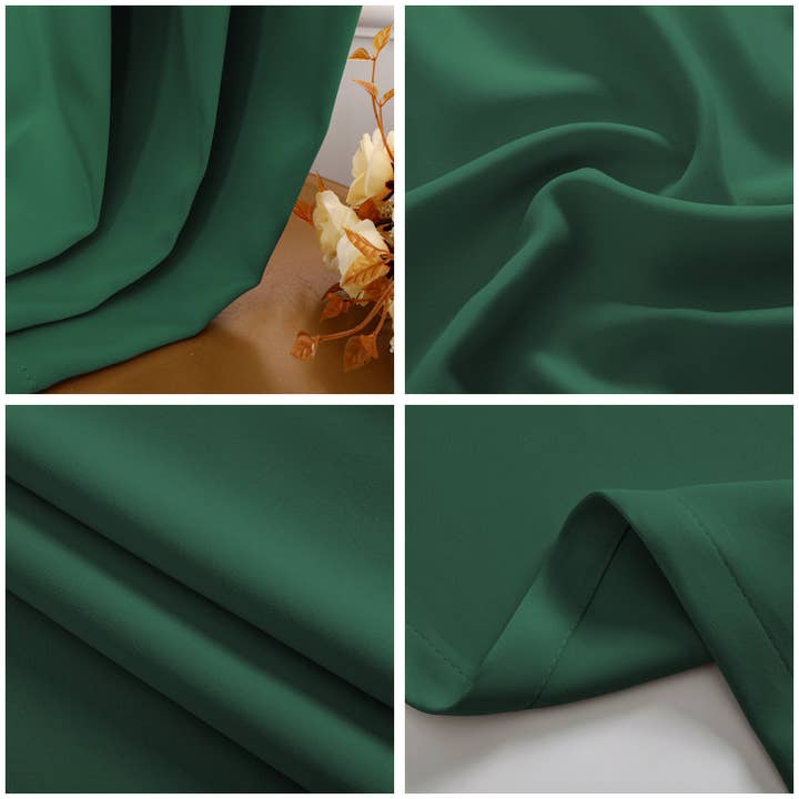 Happy Homewares – wholesale Curtain – Forest Green Blackout Curtains - Dark Thermal Eyelet - 46 x 63 Drop - 2 Panel1