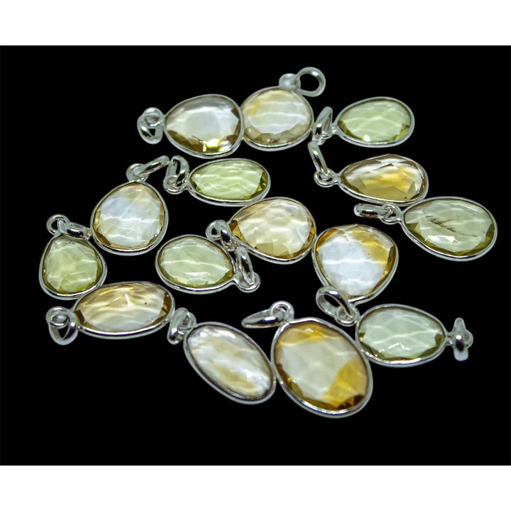 Citrin ædelstensvedhæng i sterlingsølv halskæder for engroshandel hos Quasar Gems USA