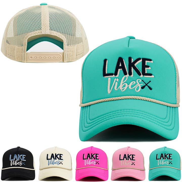 Lake Vibes Foam Trucker Mesh Cap for wholesale by KBETHOS