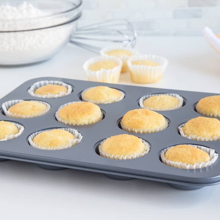 Fox Run Brands - Wholesale Cupcake/Muffin Pan - Fox Run Mini Muffin Pan, 12 Cup, 7.25" x 9.5"2