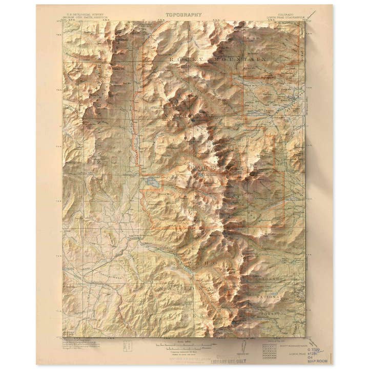Rocky Mountain National Park for wholesale by Scott Reinhard Maps