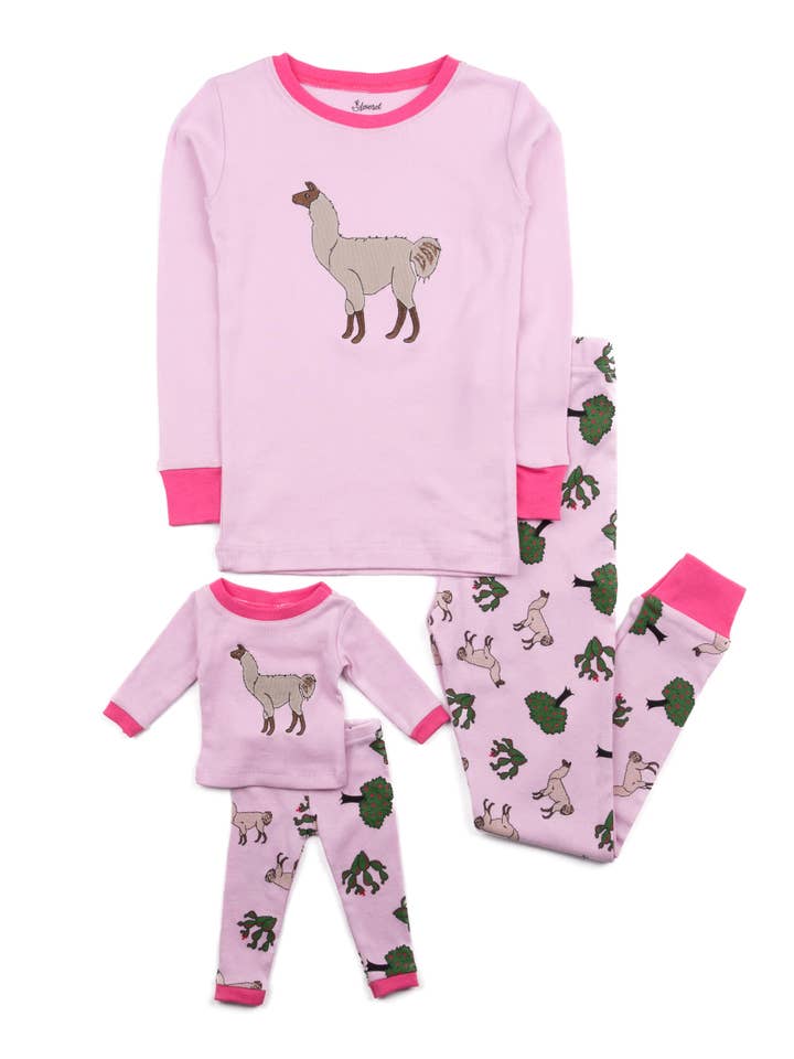 Leveret Pajamas - Wholesale Sleepwear Set - Kids - Kids Girl & Doll Cotton Pajamas32