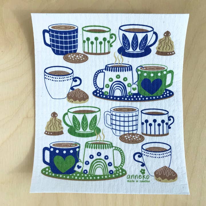 Fika Swedish Dishcloth for wholesale by Square Love