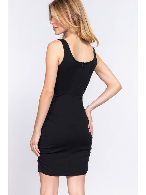 Active Basic | Active USA – Engroshandel Kjole - Dame – Ærmeløs Rhinestone Bodycon strikket minikjole6
