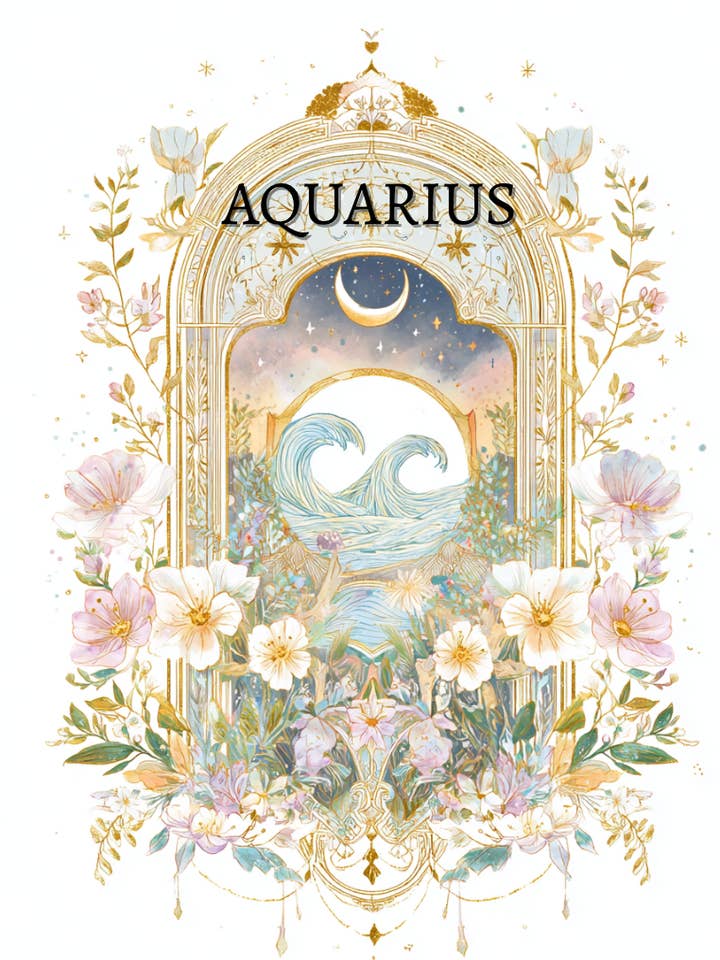 Aquário (20 de janeiro – 18 de fevereiro) Cartão de Aniversário de Astrologia do Zodíaco | Interior em Branco para Desejos de Aniversário Personalizados por atacado de House of Osiris