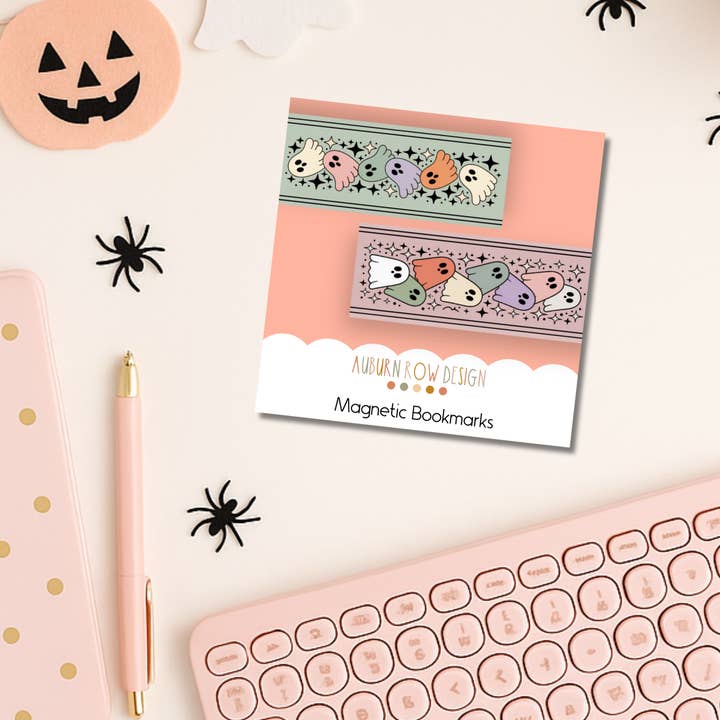 Auburn Row Design - Wholesale Bookmark - Pastel Ghost Magnetic Bookmark Set2