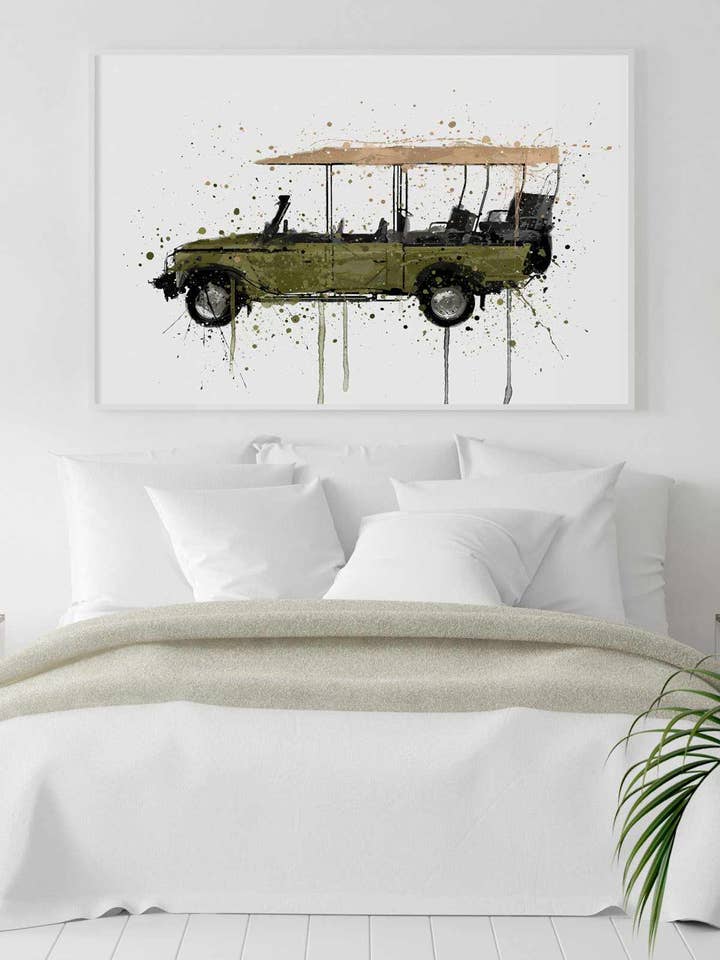 Safari 4x4 Vehicle Wall Art Print for wholesale by We Love Prints