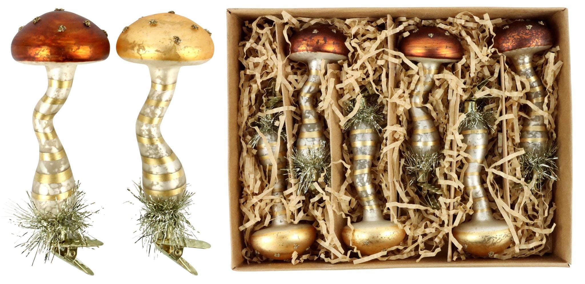 HOFF-INTERIEUR – wholesale Dekorativt bordsobjekt – Vintage låda med 6 svampar (HOFF9471)0