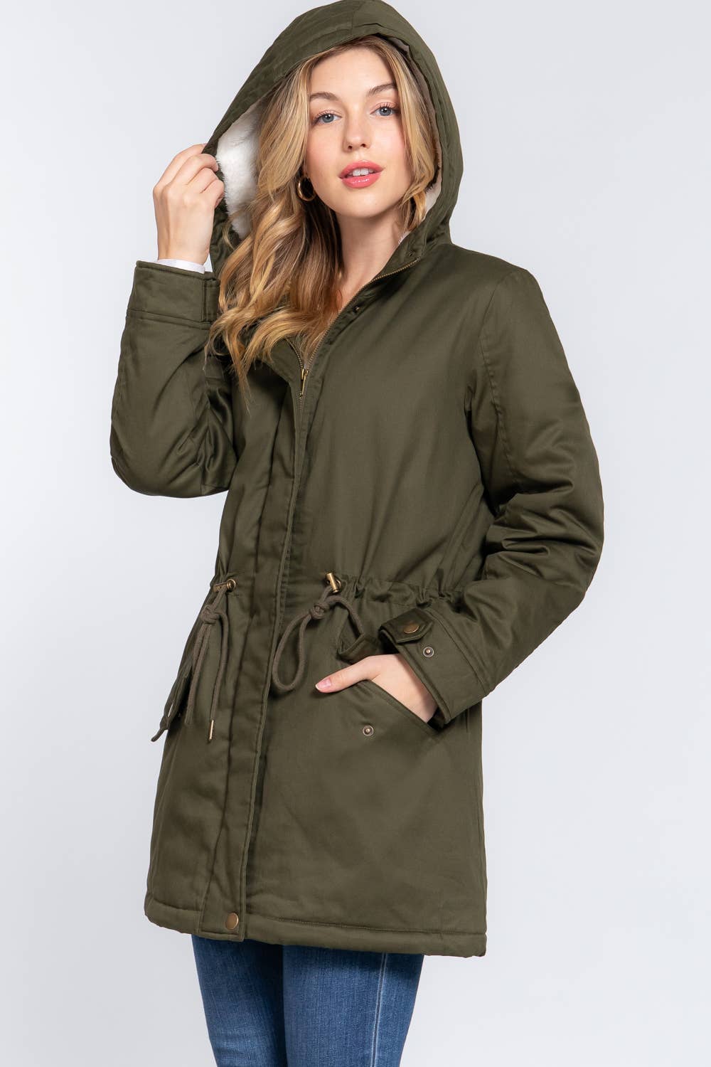 Active Basic | Active USA - Vente Veste – femme - Veste utilitaire à capuche en peluche doublée polaire14