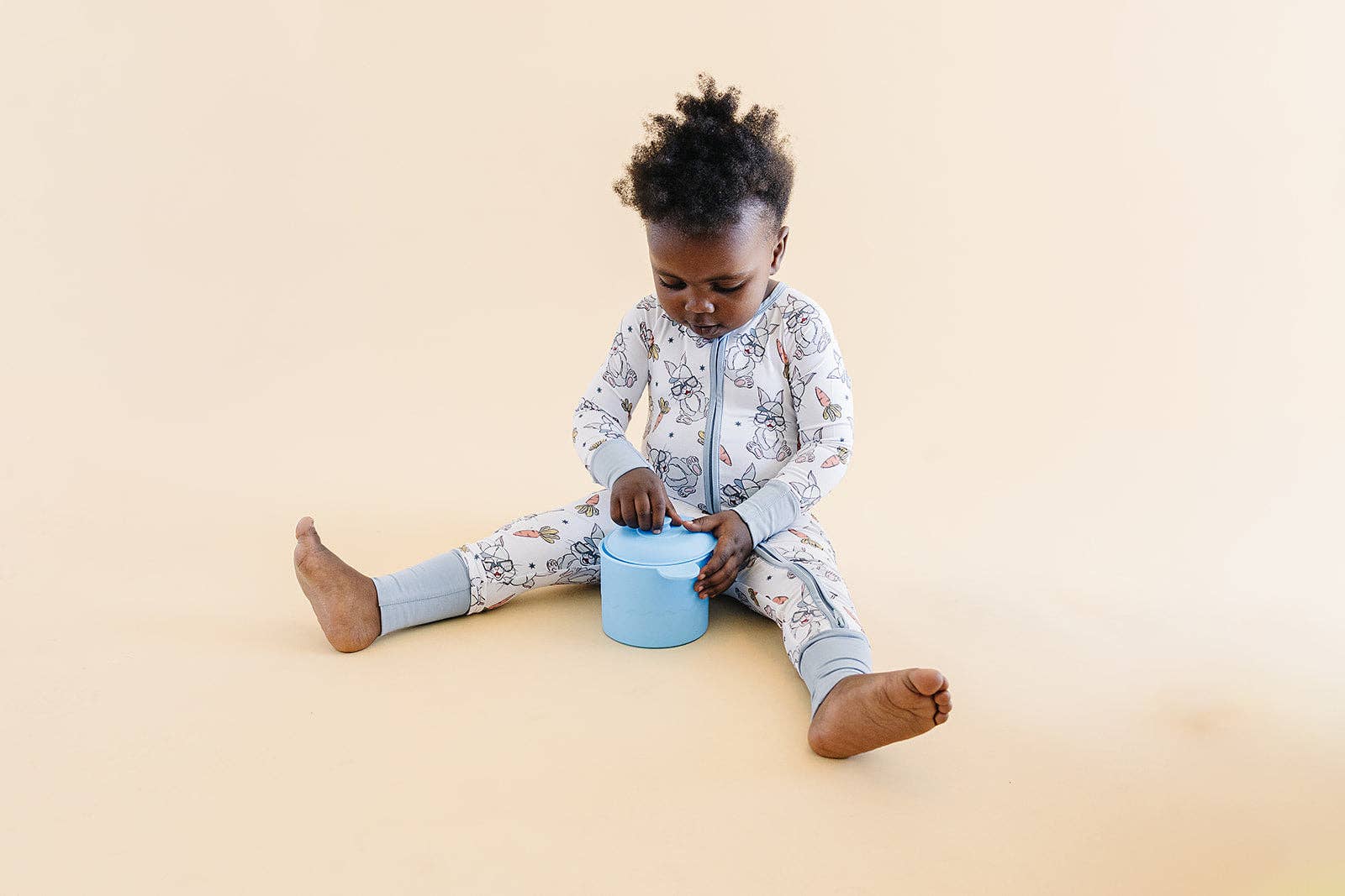 Lucky Panda Kids - Venta al por mayor Peto - Bebés - Mono de bebé con cremallera de bambú para Pascua | Conejito Rad11