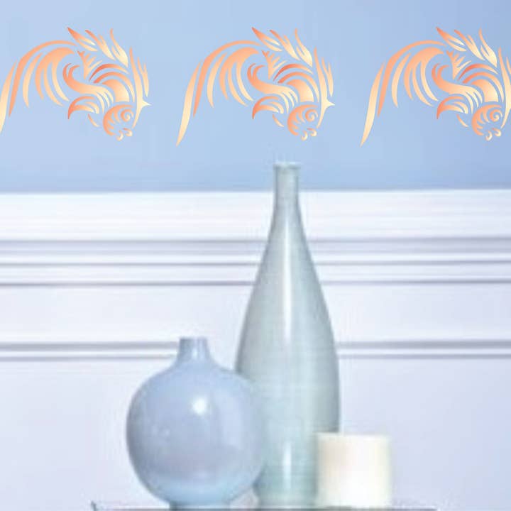 Craft Kreatively - Wholesale Stencil/Craft Die - Fish Tribal Tattoo Stencil | Reuseable | Mylar | 1 size2