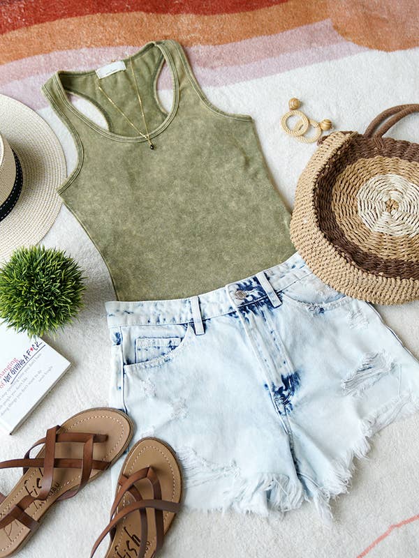 42POPS - Wholesale Bodysuit - Women's - `.Washed & Solid Cotton Bodysuit w/Snap Button closure54