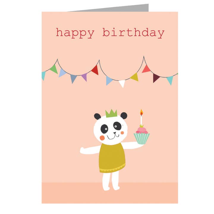 Cartão de Aniversário Feliz Panda PA07 por atacado de Kali Stileman Publishing