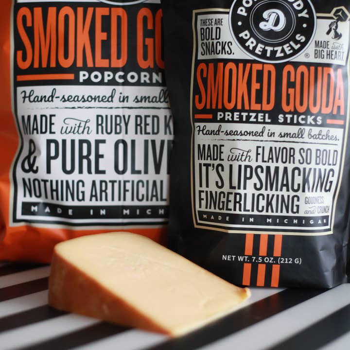Pop Daddy Snacks - Wholesale Pretzels - Pop Daddy – Smoked Gouda Seasoned Pretzels 7.5oz