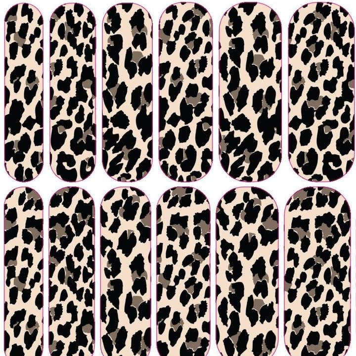 Leopard Print Decals for wholesale by DIPPY COW NAILS