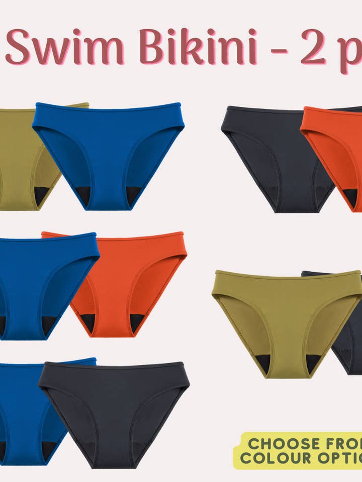 Period Swimwear Eco Swim Bikini Bottom- 2 Pack for wholesale by Eco Period